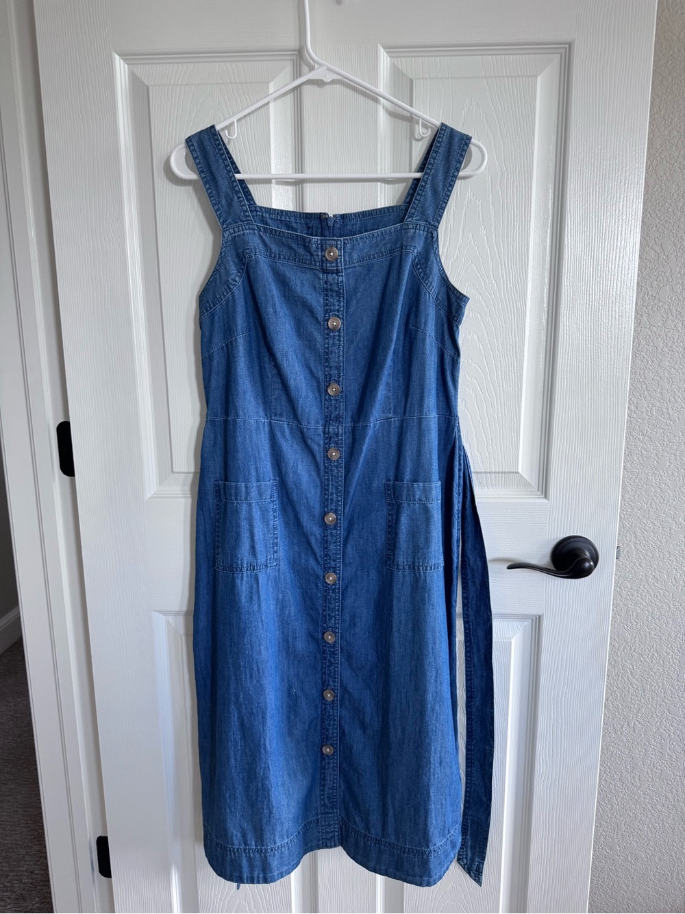 Blue Denim Button-Front Women’s denim Dress